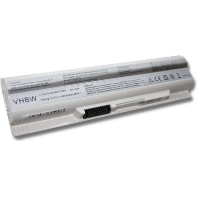 VHBW Батерия за Medion Akoya Mini E1311 / E1315 / MSI CR650, бялоa, 4400 mAh (800103335)