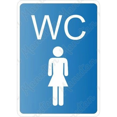 WC ženy, plast 105 x 148 x 0,5 mm A6