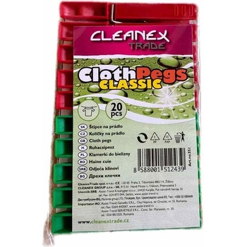 Cleanex Classic štipce na prádlo 20 ks