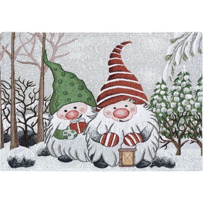 SCANquilt prostírání motiv skřítci šedočervená prostírání 30x45 cm