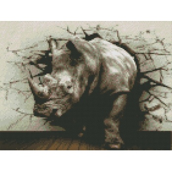 Image 1 of Елмазен гоблен Носорог 30 х 40см