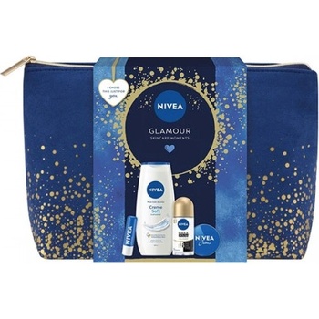 Nivea Подаръчен Комплект Nivea Glamour + тъмно син несесер