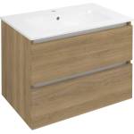 SAPHO Ezara - Шкаф за мивка, 70x46x52 см, 2 чекмеджета, дъб Кунео EZ701-2525 (EZ701-2525)