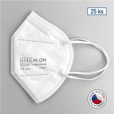 NANO M.ON Jednorazový nanovláknový respirátor FFP2 NR biely 25 ks