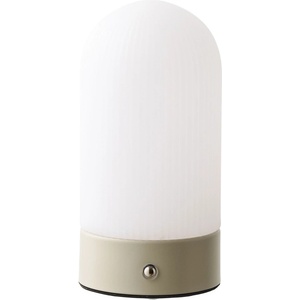 House Nordic Бяла/кафяво-сива метална настолна лампа с пластмасов абажур (височина 18 cm) Ashford - House Nordic (6700003)