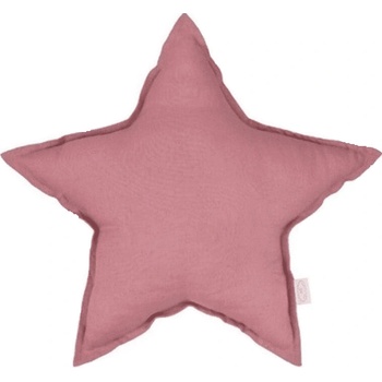 Cotton and Sweets Mini ľanový vankúš hviezda sýto ružový 36cm