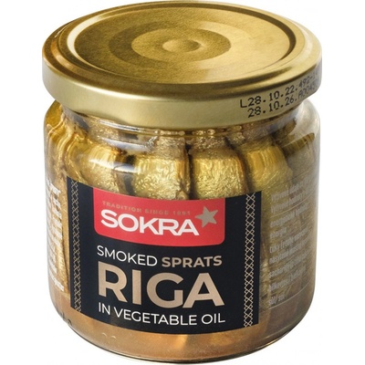 Sokra Údené šproty v rastlinnom oleji 185 g