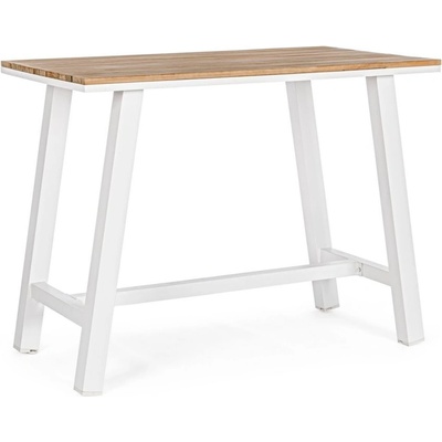 Bizzotto Бар маса Skipper бяла YK11, 131x73 см (0663205)