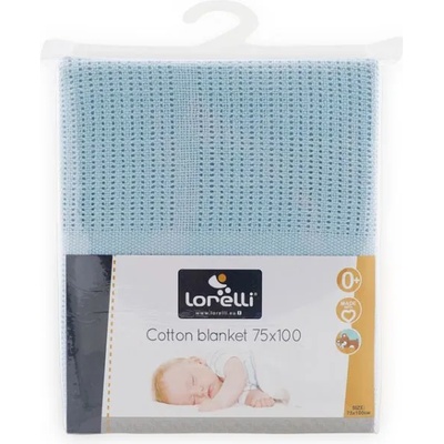 Lorelli Памучно одеяло Lorelli - 75 x 100 cm, синьо (10340111902)