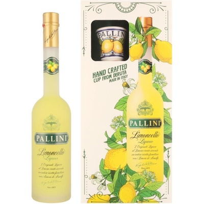 Limoncello Pallini 26% 0,5 l (dárkové balení 1 keramický pohárek)