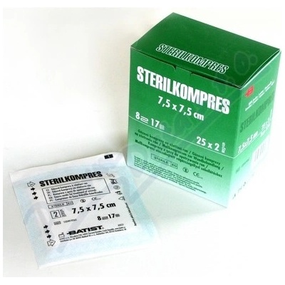 STERILKOMPRES Gázový kompres 7.5 x 7,5 g 25 x 2 ks