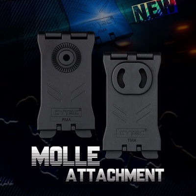 Cytac Molle klip R - Serie obdélníkový, černý