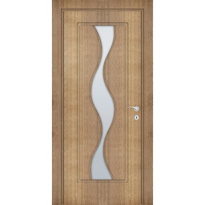 Uni Doors Интериорна врата Волна - остъклена - златен дъб (цена без монтаж)