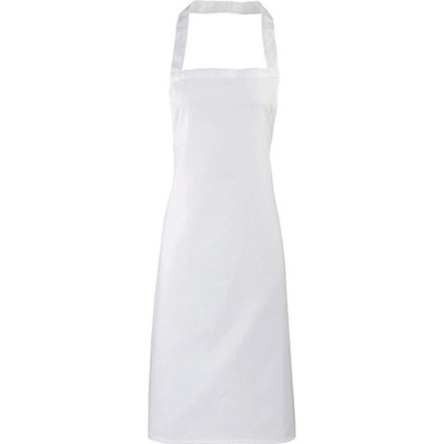 Premier Workwear Zástěra s laclem z biobavlny bez kapsy PR102 White 60x87cm