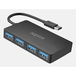 Approx USB HUB - Type-C 4-в-1 HUB (4 USB 3.0 порта) Черно (APPC54V2)