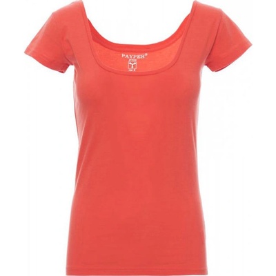 PAYPER FLORIDA 0001280041 Dámske tričko s hranatým výstrihom hot coral