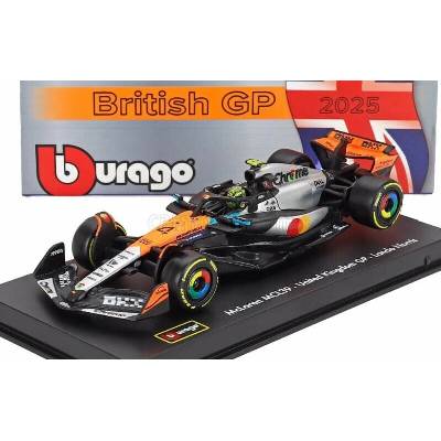 Model McLaren F1 MCL39 BBurago #4 Lando Norris Silverstone 2025 Signature 1:43