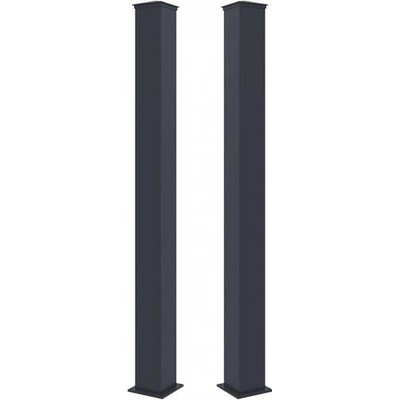 G21 pro branku a bránu 15x190 cm s patkou, antracitový, 2 kusy