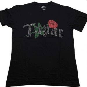 2Pac Rose Logo (Embellished) Black M Риза (2PACTS51MB02)