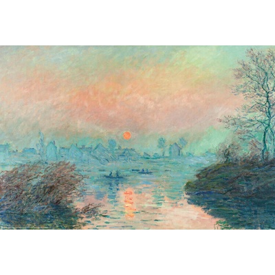 Plagát, Obraz - Setting Sun on the Seine, Claude Monet, 91.5 × 61 cm