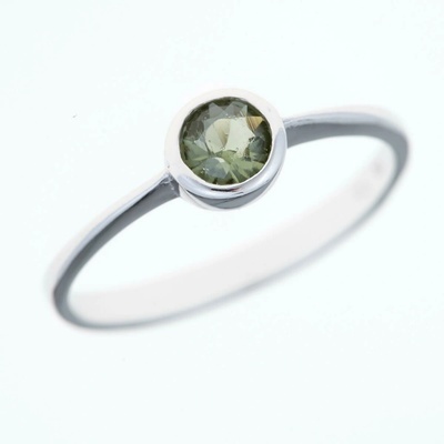 My Moldavite Prsten s vltavínem stříbro 3139
