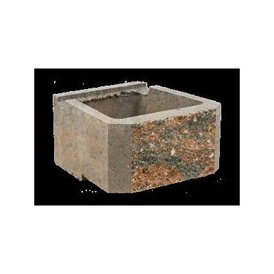 CUP STONE velký štípaný Skořicovo-černá