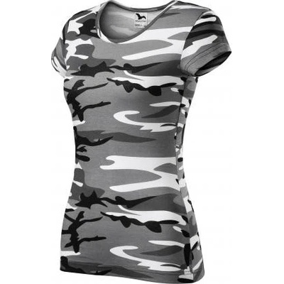Malfini Camouflage dámske maskáčové tričko grey