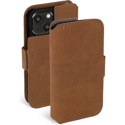 Krusell Калъф Krusell Leather Wallet за Iphone 13 mini - Cognac
