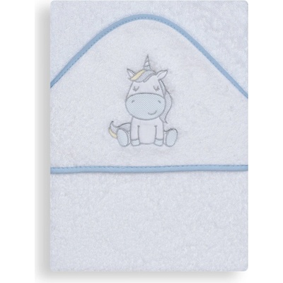 INTERBABY osuška froté JEDNOROŽEC BIELO MODRÁ