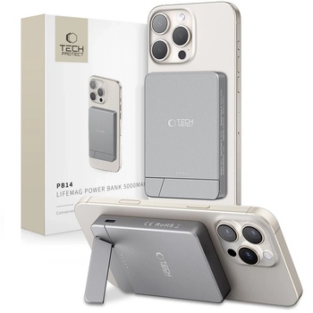 Image 1 of Tech-Protect PB14 LifeMag MagSafe 5000 mAh Power Bank сив (5906302362783)