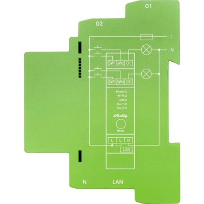 Shelly Pro Dimmer 2PM - dvoukanálový stmívací modul (LAN, WiFi, Bluetooth)
