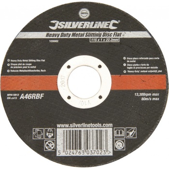 Silverline Řezací kotouč 115 × 1 × 22,23 mm 103662