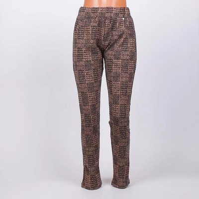 Макси памучен клин в черно и светлокафяво