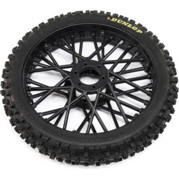 Losi Предно колело с гума Dunlop MX53, черен диск: PM-MX