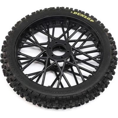 Losi Предно колело с гума Dunlop MX53, черен диск: PM-MX