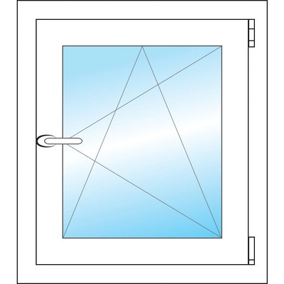 OKNA HNED Plastové okno 53x60 cm bílé otevíravé a sklopné pravé