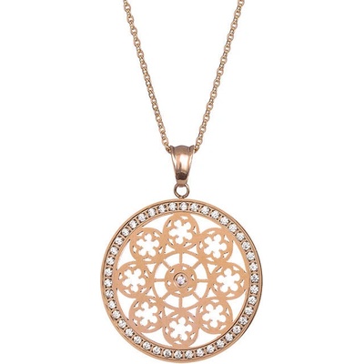 Preciosa Pozlátený náhrdelník s kryštálmi Rosette 7239Y00