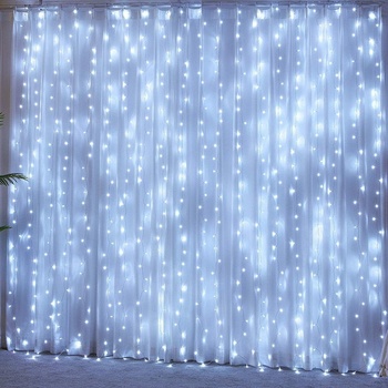 LUMA LED Romantický svetelný záves 3x2,5 m studená biela 255 LED Prepojovateľný