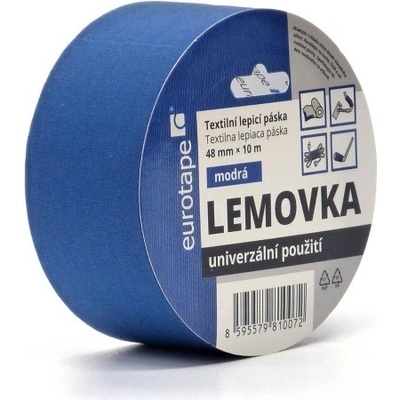 Eurotape Lemovka textilná lepiaca páska 48 mm x 10 m modrá