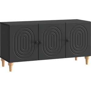vidaXL ТВ шкаф 99 x 34, 5 x 50 cm Черно Инженерна дървесина (894256)