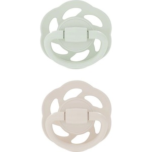 NIP Каучукови залъгалки NIP Green - Cherry, мента и бежова, 0-2 м, 2 броя (24000821910287) - baby