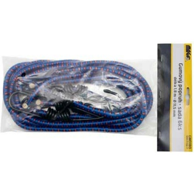 Gumové upínací popruhy - gumicuky 1.8 m x 11.5 mm, sada 6 ks