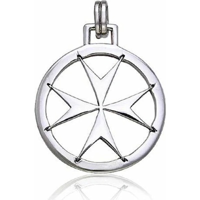 Fantasy Šperky TEMPLÁŘSKÝ KŘÍŽ stříbrný amulet FTJ29