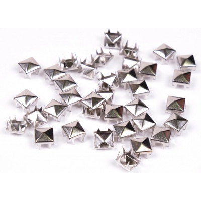 Prima-obchod Cvok kovové pyramida 10x10mm, barva Nikl