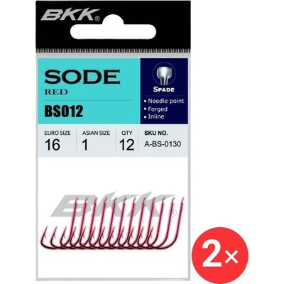 BKK Háček SODE RED Diamond Vel. 14 2 × 12 ks