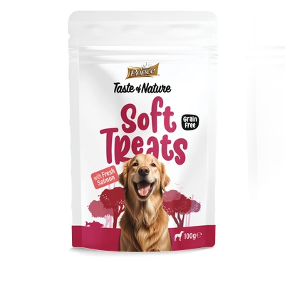 Pet nutrition|Prince ПОСЛЕДНИ БРОЙКИ: Лакомства за кучета с прясна сьомга PRINCE SOFT TREATS - Fresh Salmon 100GR