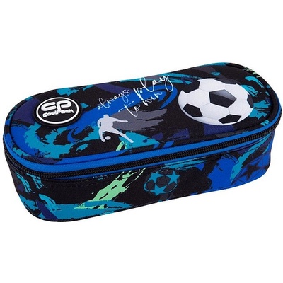 COOLPACK Елипсовиден ученически несесер Cool Pack Campus - Football Navy (F062967)