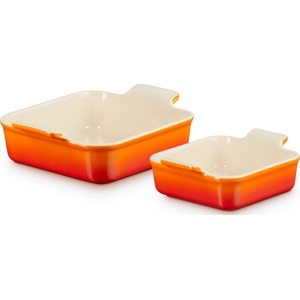 Le Creuset Форми за печене Heritage квадратни огненооранжеви 2 бр (79094000900080)
