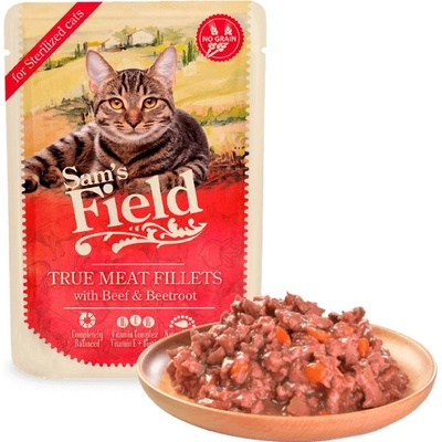 Sam´s Field Sterilized True Meat Fillets with Beef & Beetroot 85 g