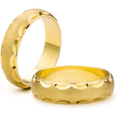 SAVICKI Сватбени халки: злато, полукръгъл профил. 5 мм